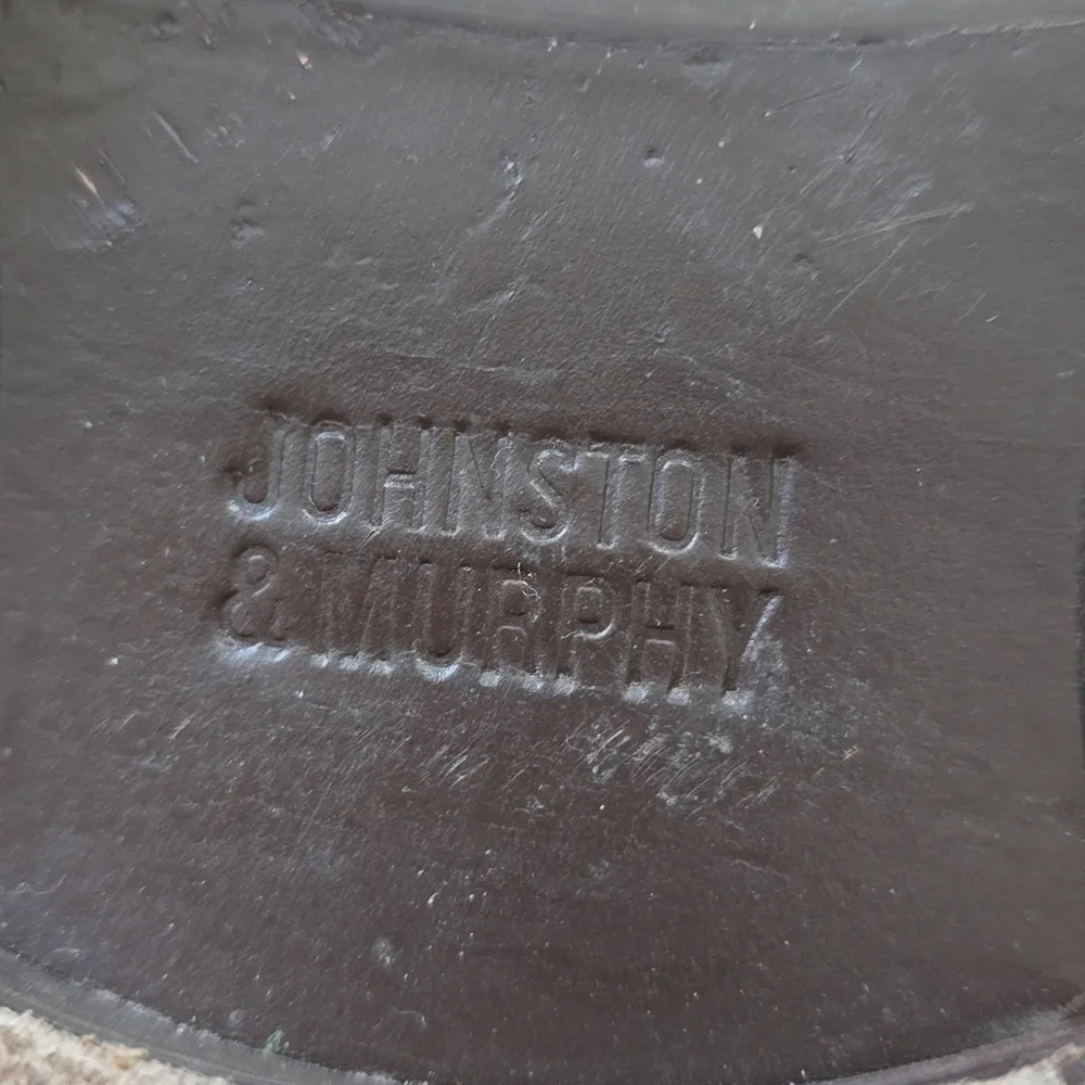 Johnston & Murphy shoes Men's Brown laced lace up Oxfords Size 9.5 9-1/2